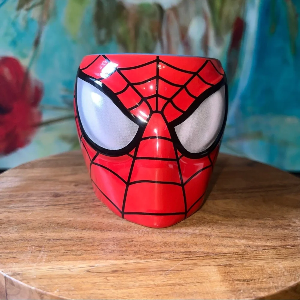 Disney 2012 Marvel Spiderman Red Ceramic Mug Coffee Cocoa Cup Microwave Safe